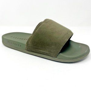 STNDRD Standard Los Angeles Monaco Suede Olive Green Mens Slide Sandals